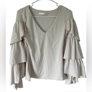 Susana Monoco tiered long sleeve top